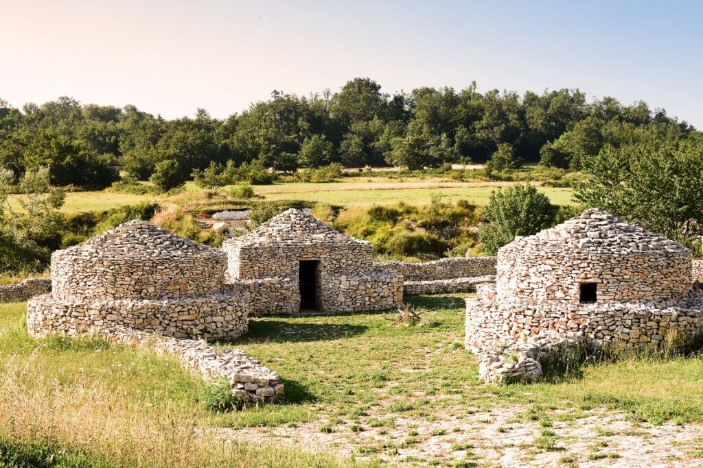 Reconstruction village Paleolithic in Abruzzo, Italy