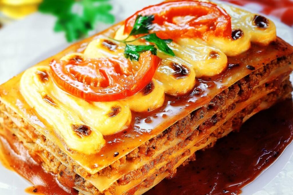 Vincisgrassi: A rich lasagna-like dish made with multiple layers of pasta