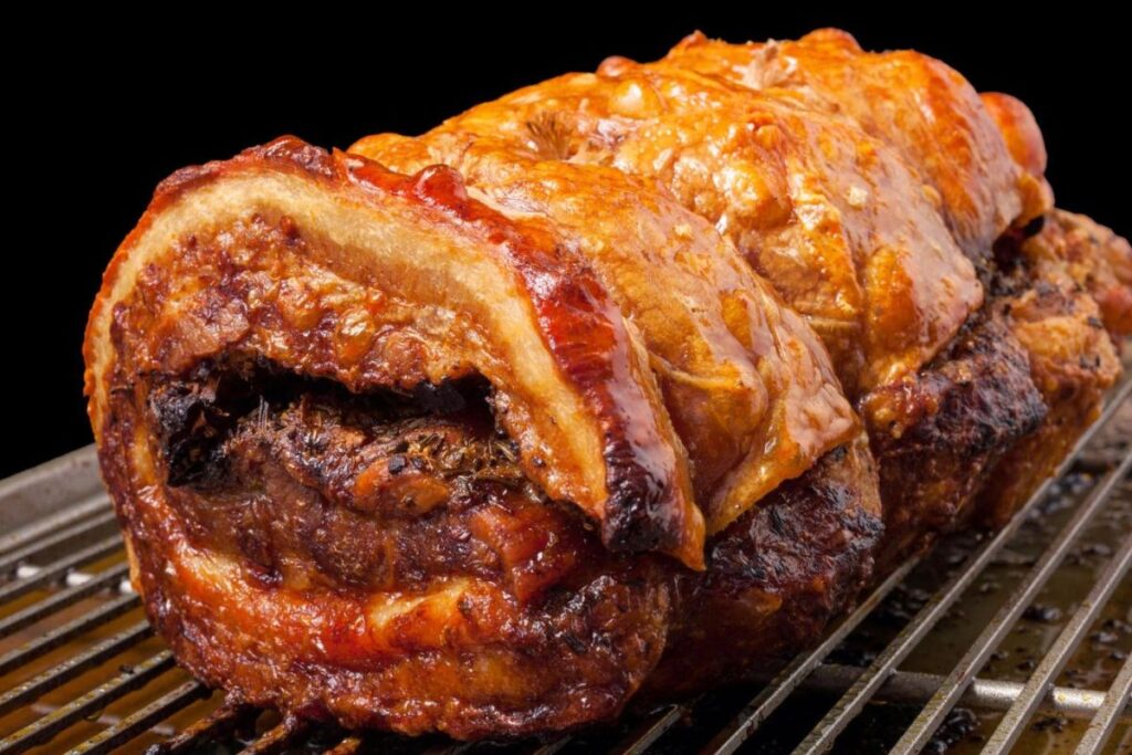 Porchetta - This savory, slow-roasted pork